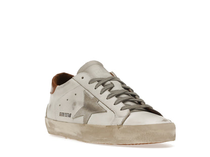 Golden Goose Super-Star White Vacchetta Tan Grey Suede Patch