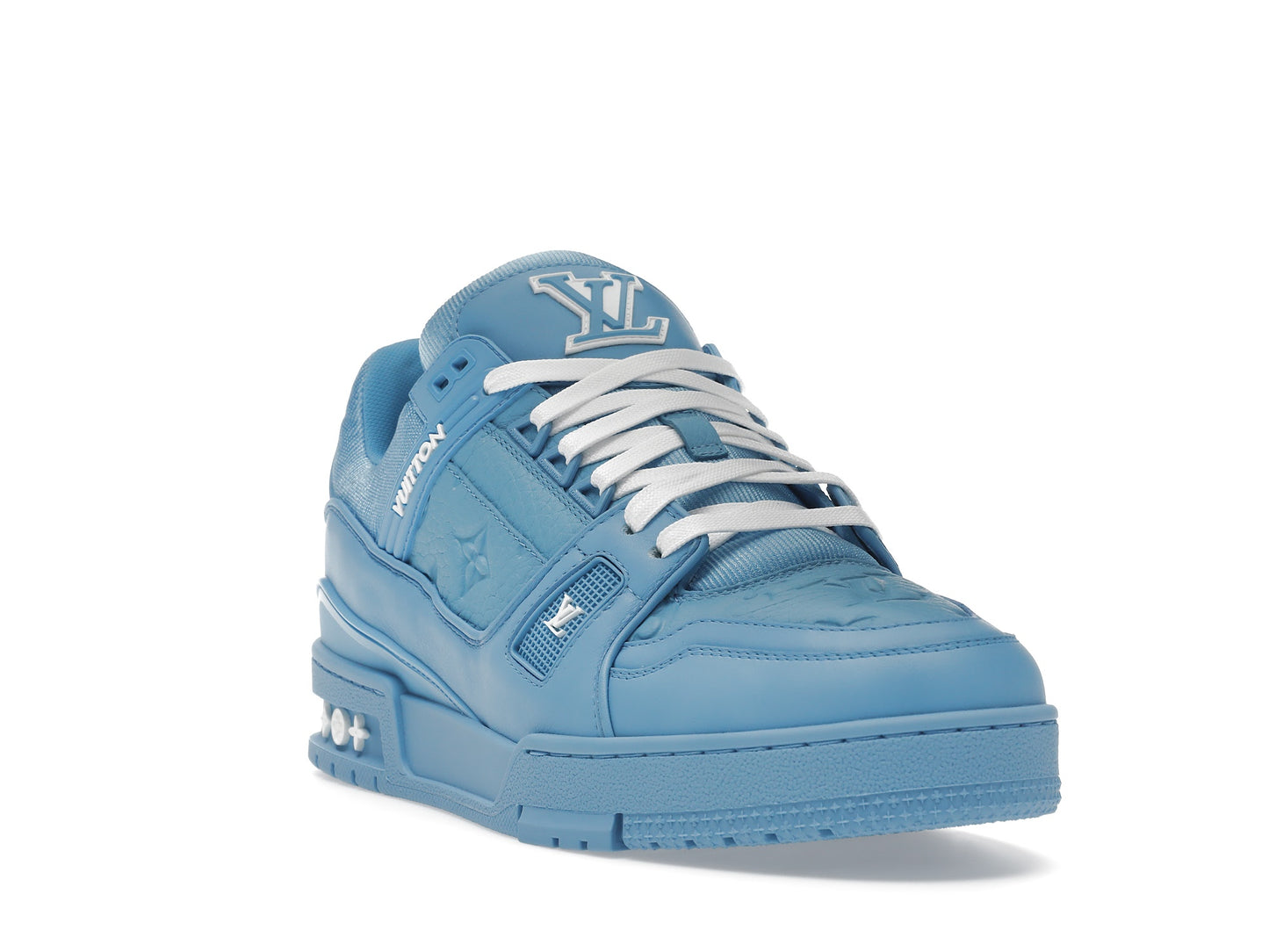 Louis Vuitton Trainer Blue Embossed Monogram 