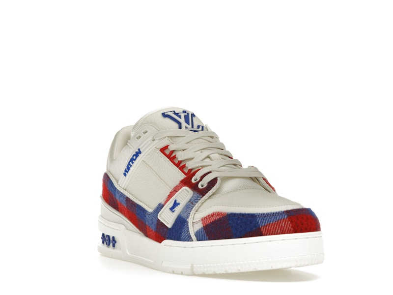 Louis Vuitton LV Trainer White Red Blue Damier