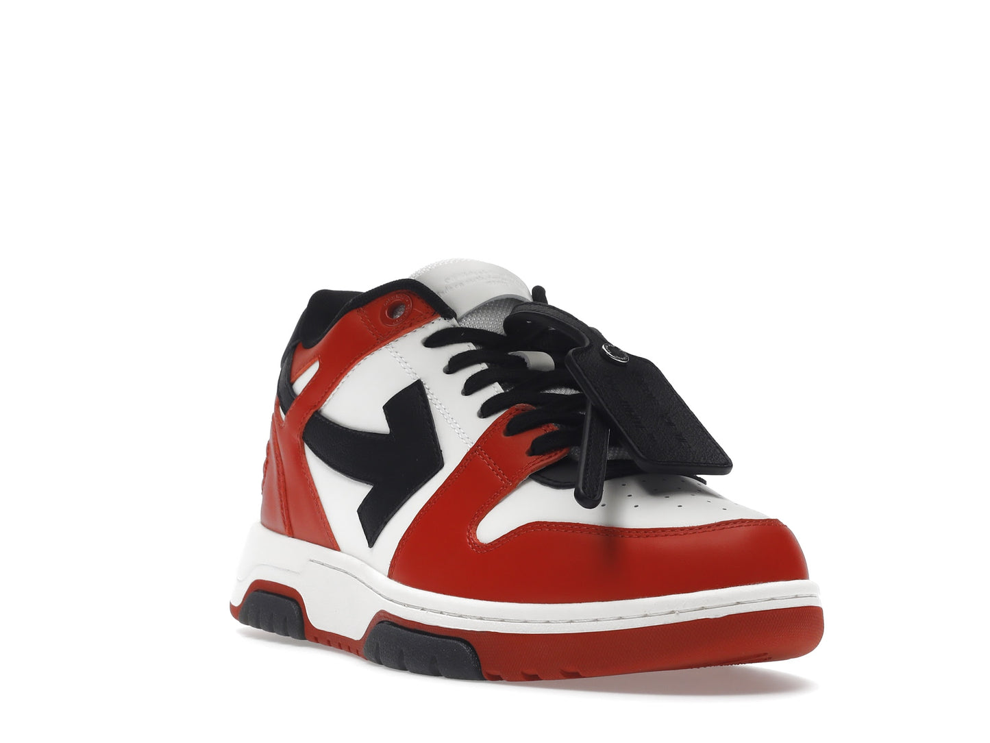 OFF-WHITE Out Of Office OOO Low Tops Black White Red