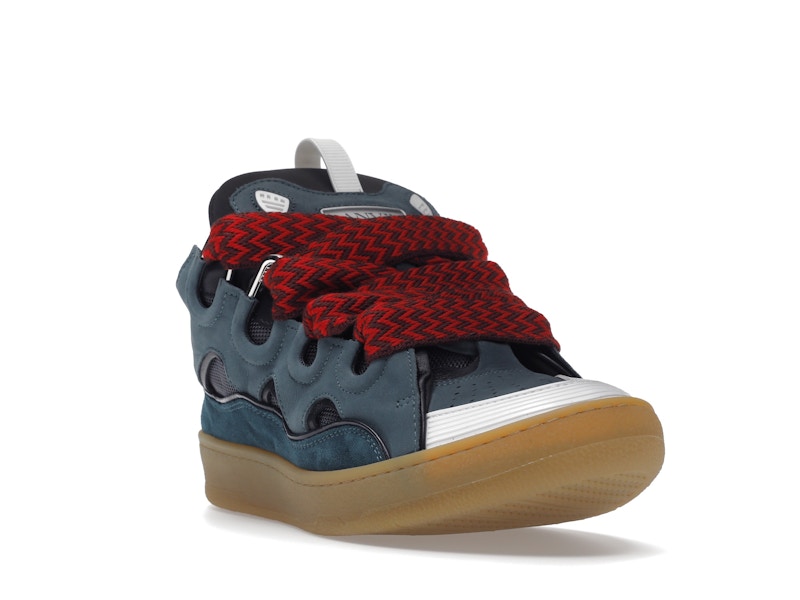 Lanvin Leather Curb Blue Grey