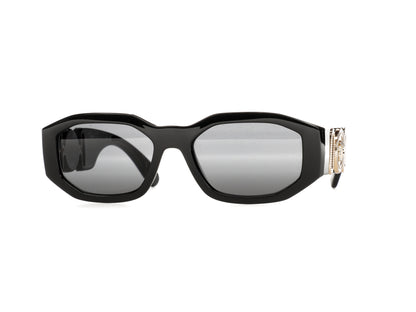 Versace Irregular Biggie Sunglasses Black/Dark Gray