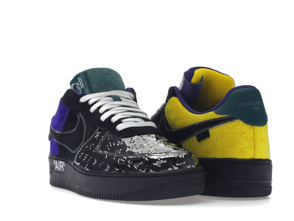 Louis Vuitton Nike Air Force 1 Low Par Virgil Abloh Noir Argent Métallisé