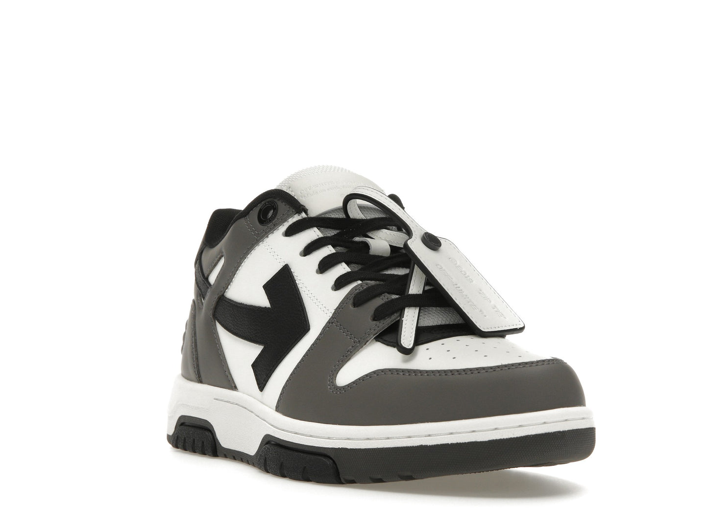 OFF-WHITE Out Of Office OOO Low Tops Dark Gray Black