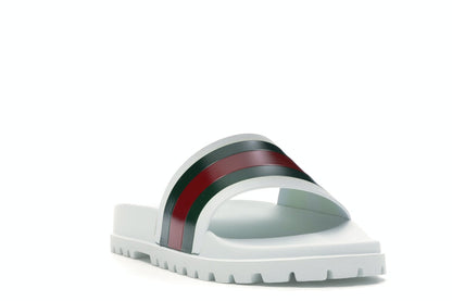 Gucci Web Slide Sandal White