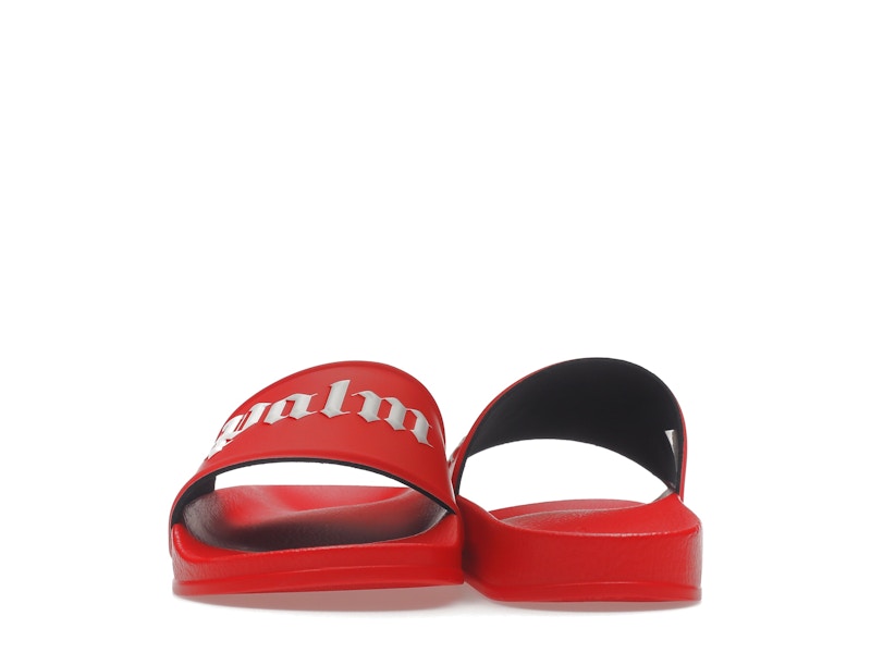 Palm Angels Pool Slides Red White