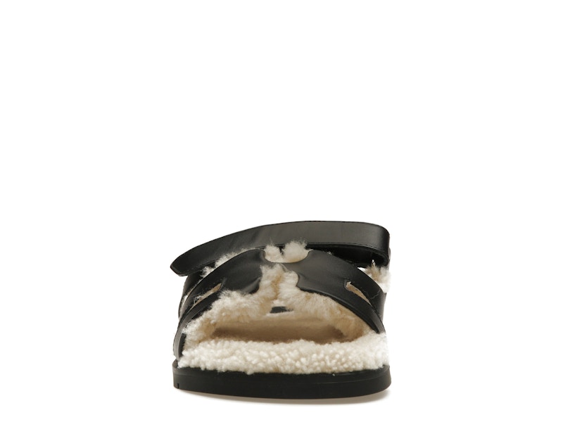 Hermes Chypre Sherling Noir/Ecru Calfskin (Women's)