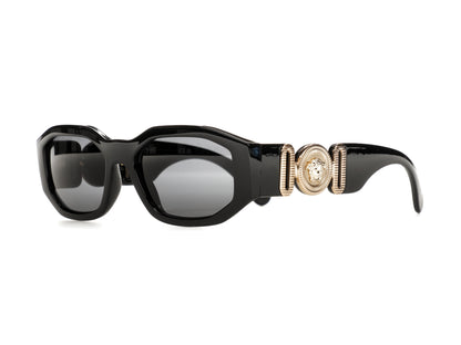 Versace Irregular Biggie Sunglasses Black/Dark Gray