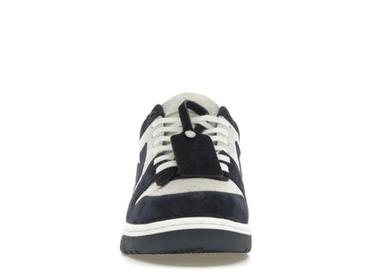 OFF-WHITE Out Of Office OOO Low Tops Navy Blue Suede