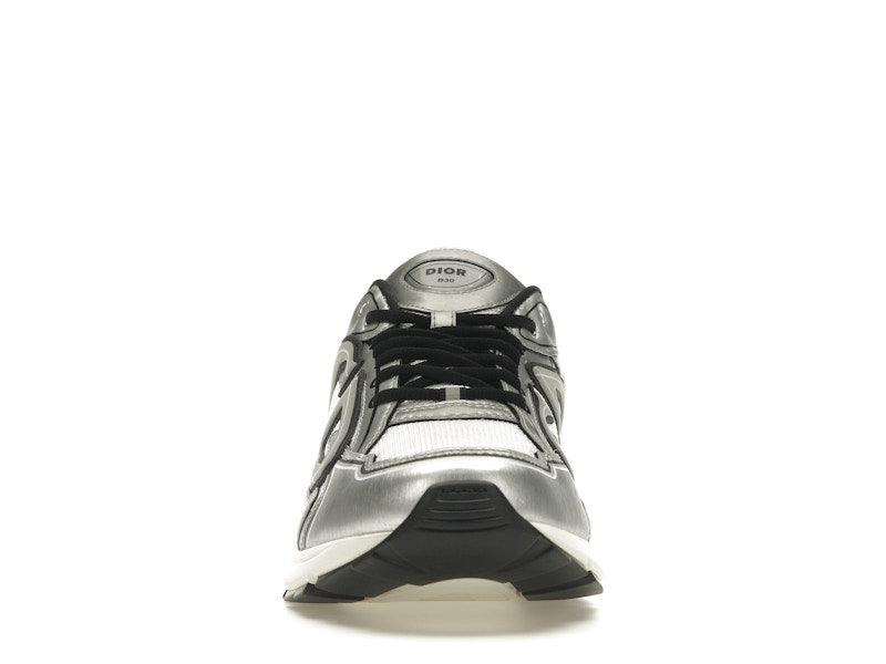Dior B30 White Mesh Silver-Tone Metallic Calfskin