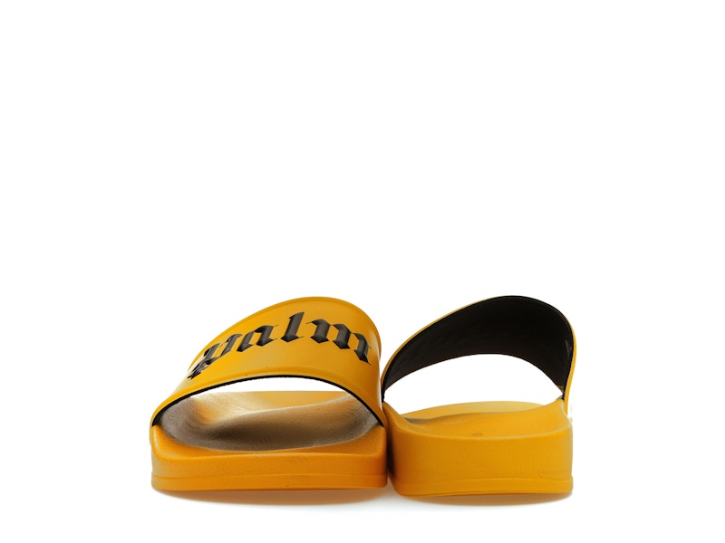 Palm Angels Pool Slides Yellow Black