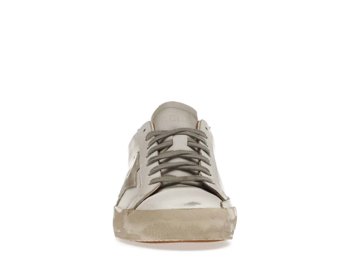 Golden Goose Super-Star White Vacchetta Tan Grey Suede Patch