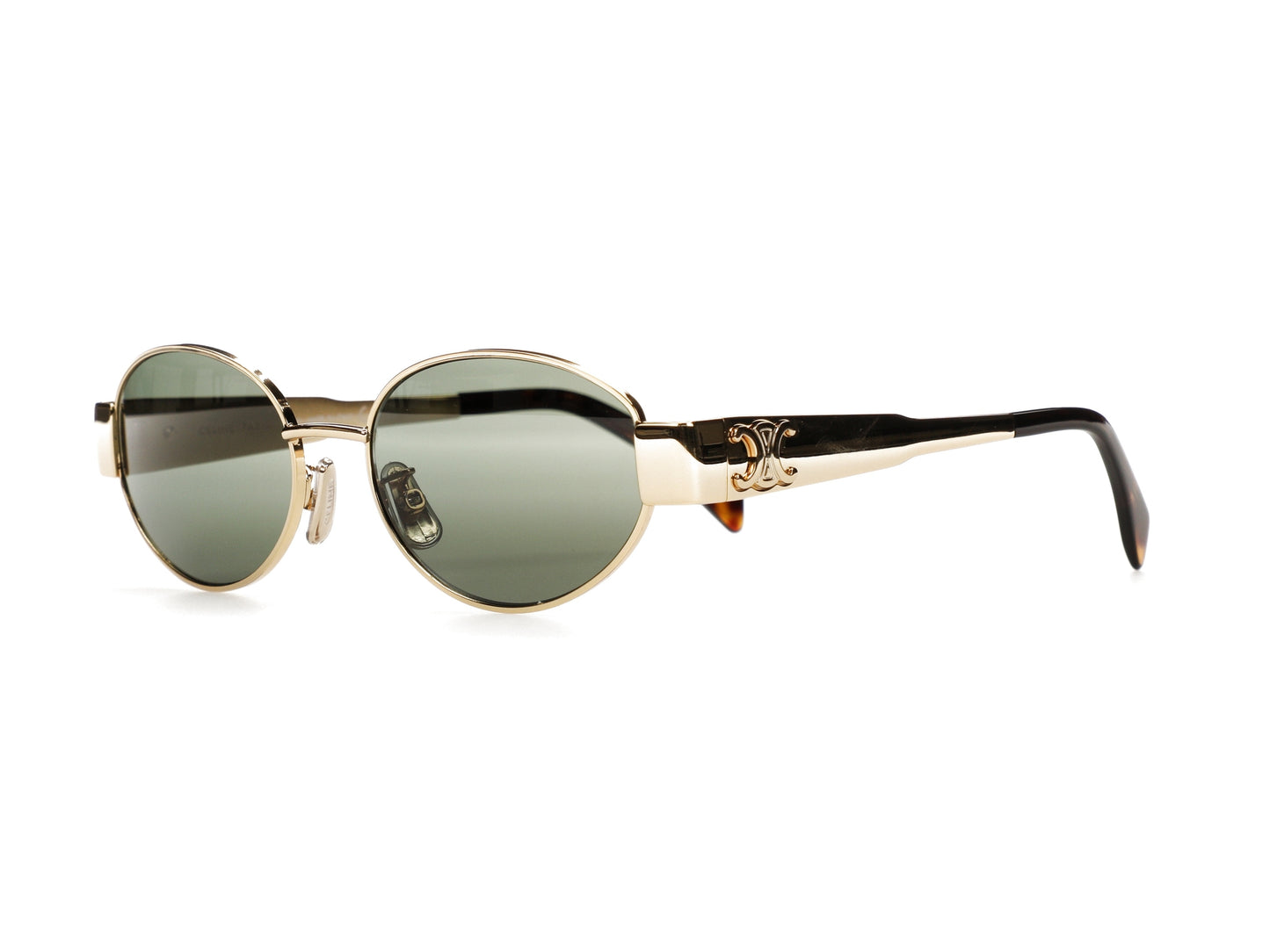 Celine Triomphe Metal 01 Sunglasses Gold/Green