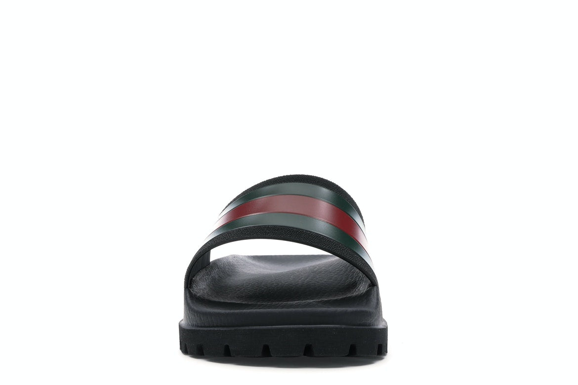 Sandale à glissière Gucci Web Noir