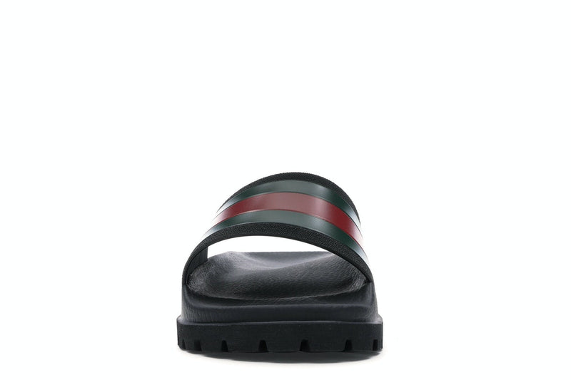 Gucci Web Slide Sandale Schwarz