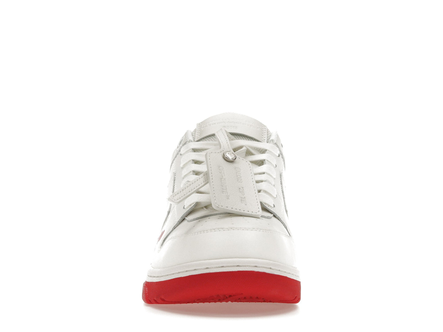 OFF-WHITE Out Of Office OOO Low Tops White Red