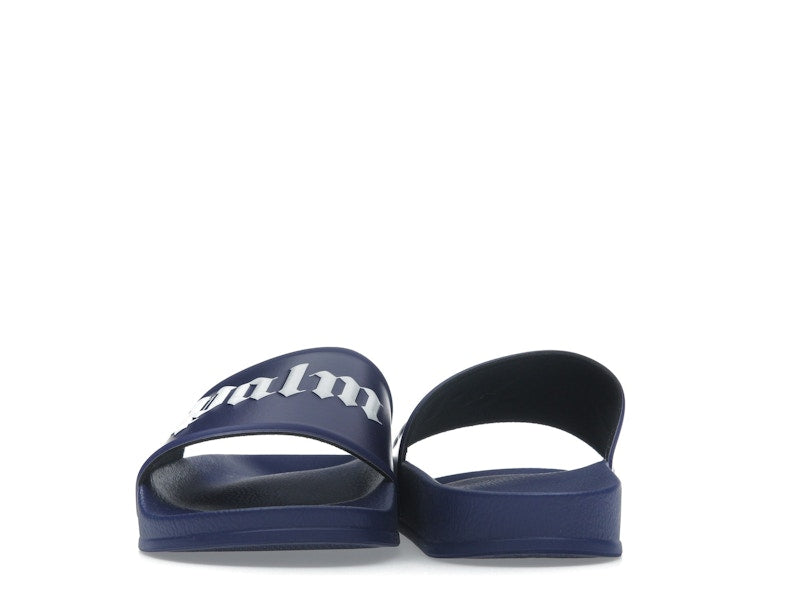 Palm Angels Pool Slides Dark Blue White SS23