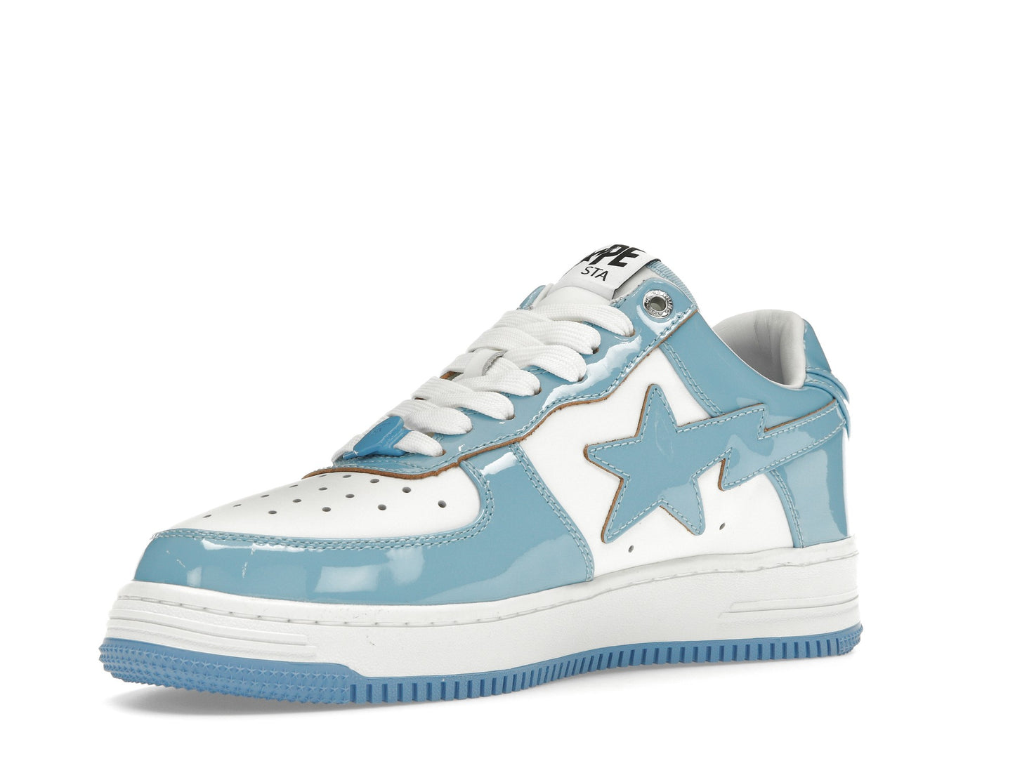 A Bathing Ape Bape Sta Patent Leather Blue White