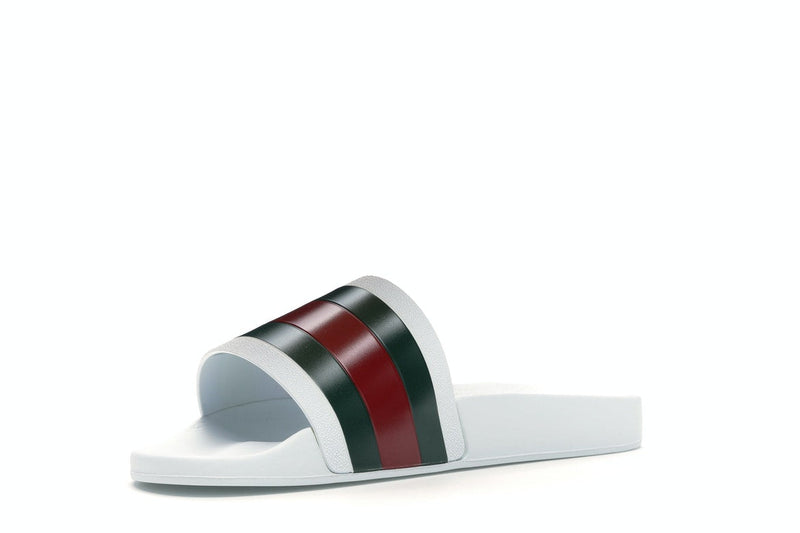 Gucci Pursuit Pool Slides White