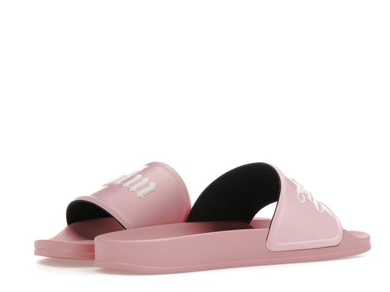 Palm Angels Pool Slides Soft Pink White