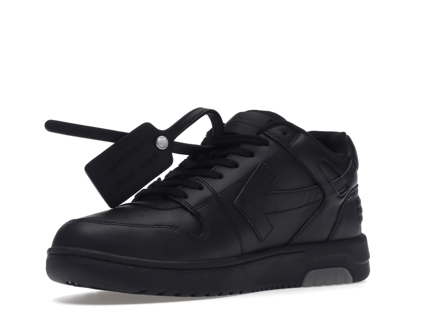 OFF-WHITE Out Of Office OOO "For Walking" Low Tops Black White