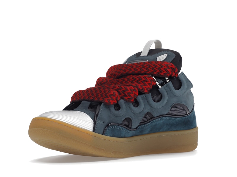 Lanvin Leather Curb Blue Grey