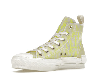 Dior B23 High Top White Yellow Oblique