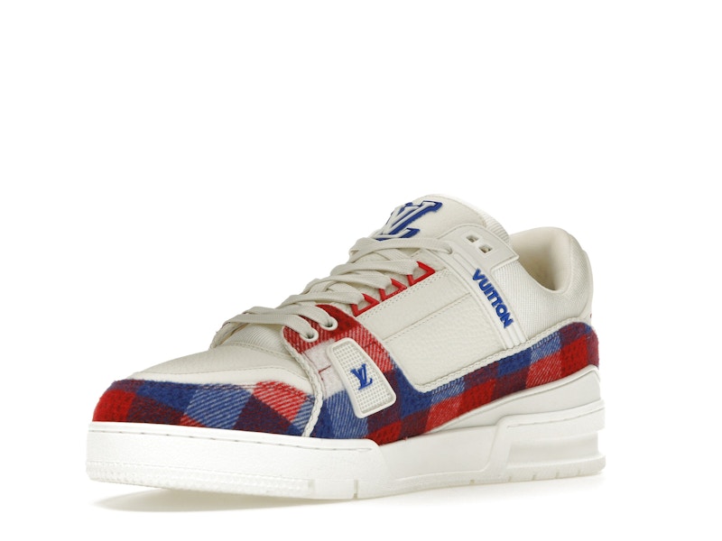 Louis Vuitton LV Trainer White Red Blue Damier