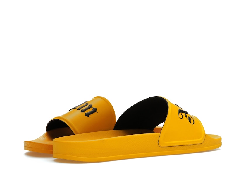 Palm Angels Pool Slides Yellow Black