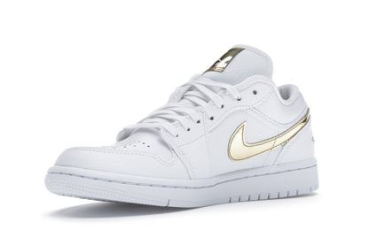 Jordan 1 Low White Metallic Gold