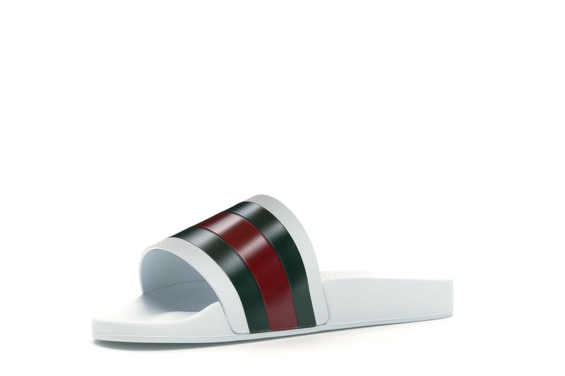 Gucci Pursuit Pool Slides White