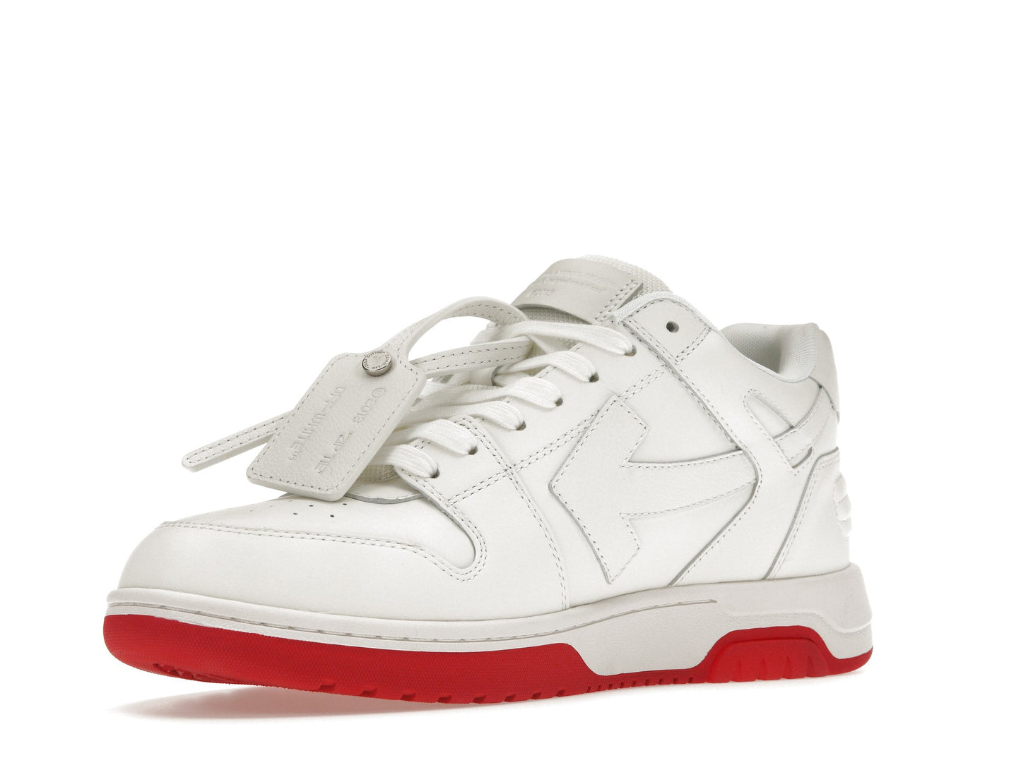 OFF-WHITE Out Of Office OOO Low Tops White Red