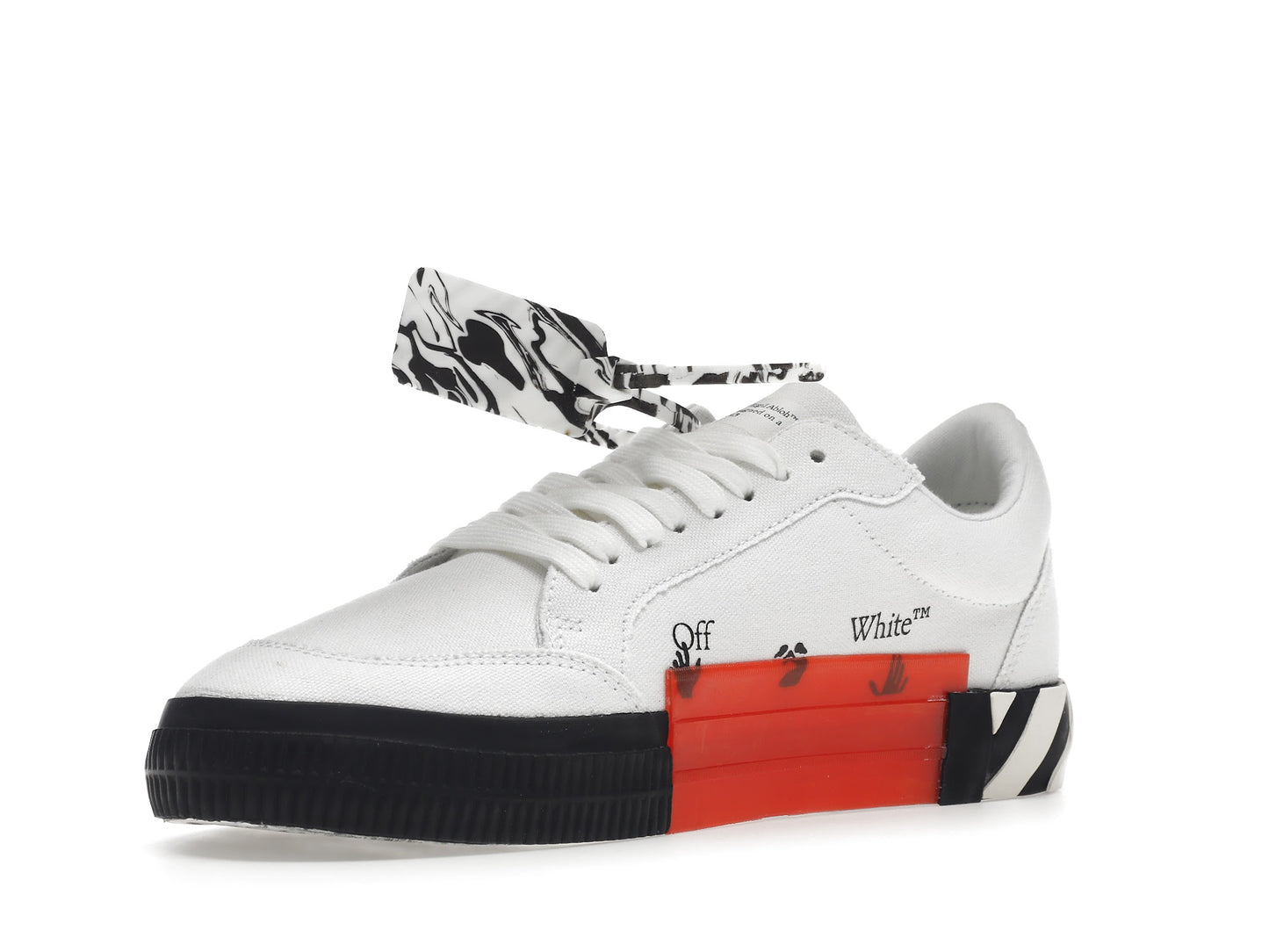 OFF-WHITE Toile Basse Vulcanisée Blanc Noir