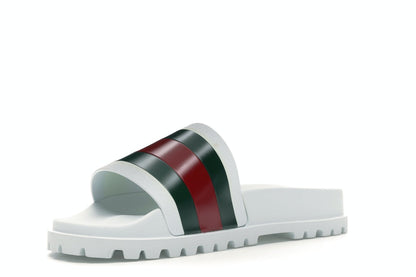 Gucci Web Slide Sandal White