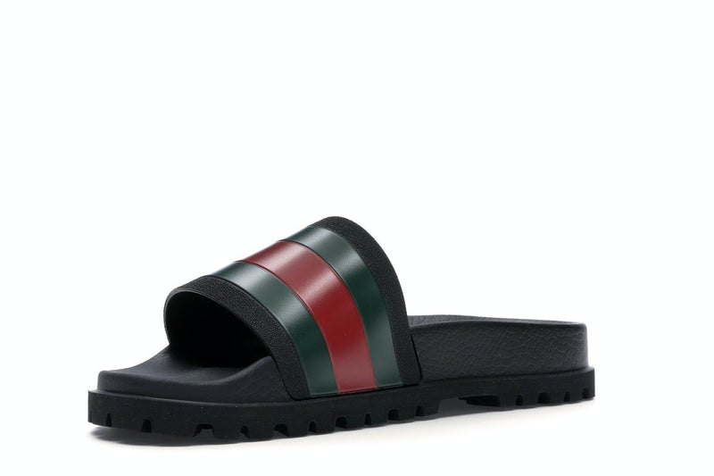 Gucci Web Slide Sandale Schwarz