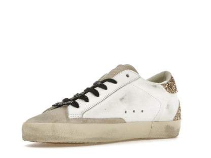 Golden Goose Super-Star White Silver Gold Glitter (Women's)