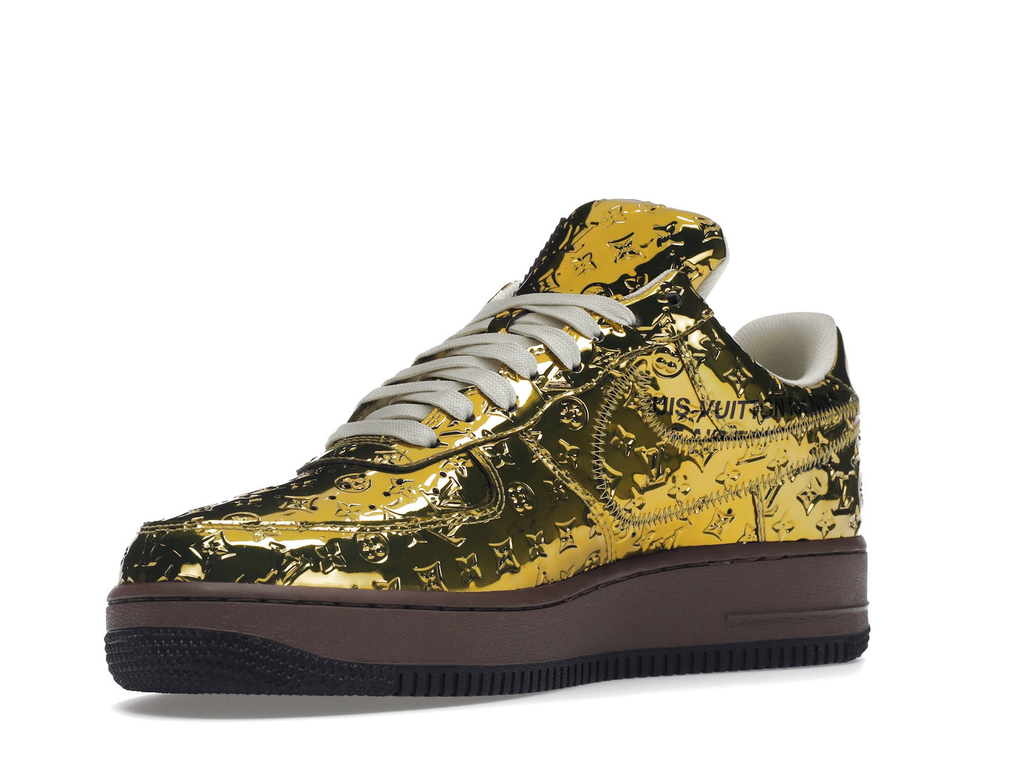 Louis Vuitton Nike Air Force 1 Low By Virgil Abloh Metallic Gold