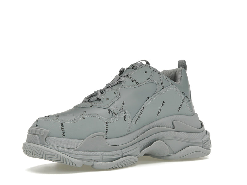 Balenciaga Triple S AllOver Logo Grey Black