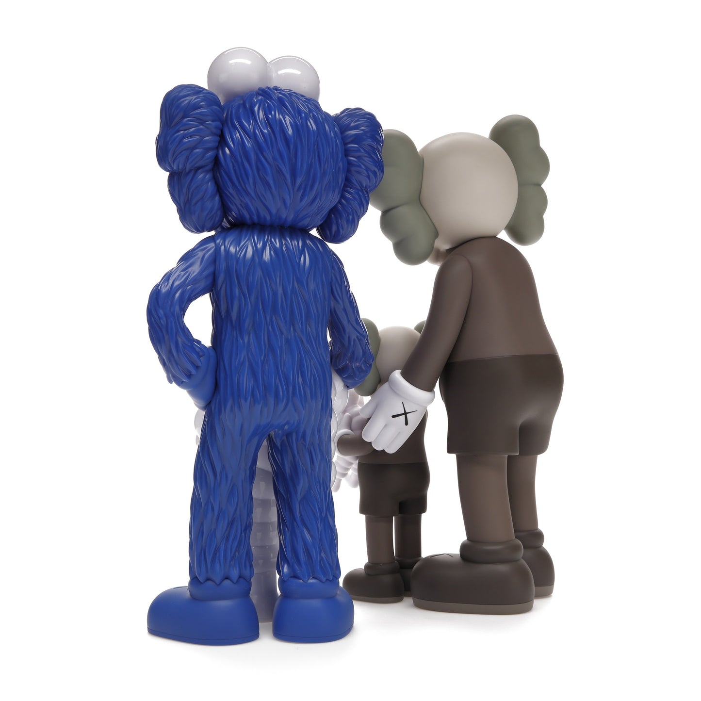 Figurines en vinyle de la famille KAWS Marron/Bleu/Blanc