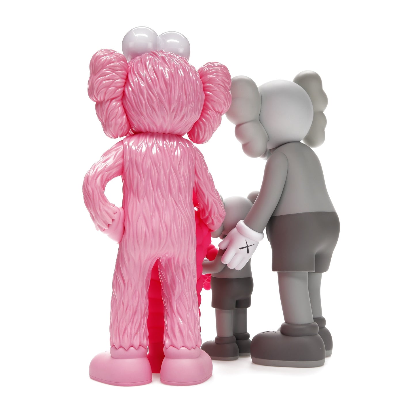 Figurines en vinyle de la famille KAWS Gris/Rose