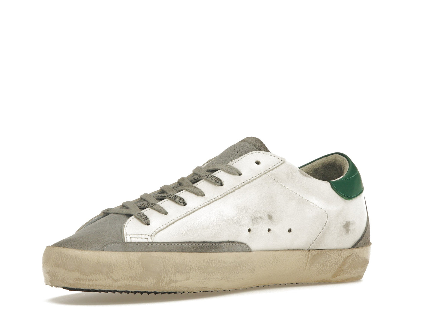 Golden Goose Super-Star Blanc Argent Vert