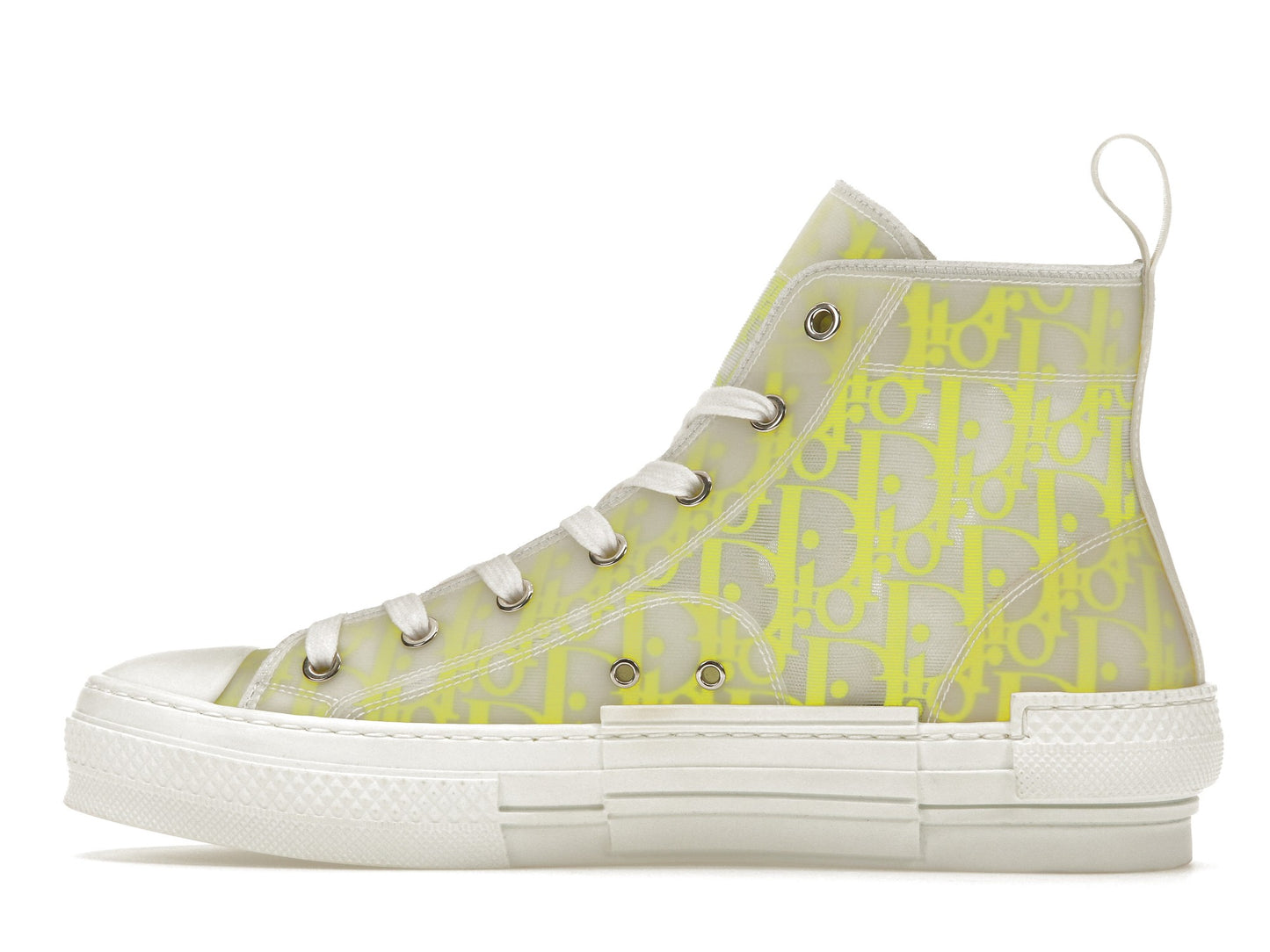 Dior B23 High Top White Yellow Oblique