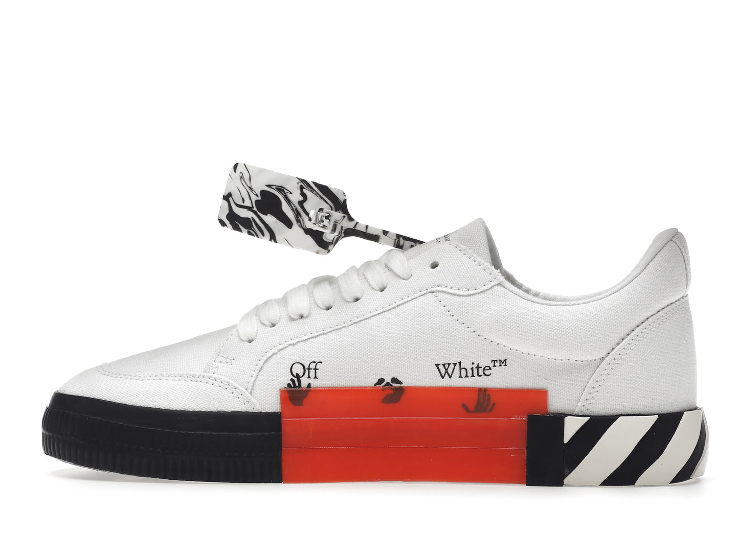 OFF-WHITE Toile Basse Vulcanisée Blanc Noir