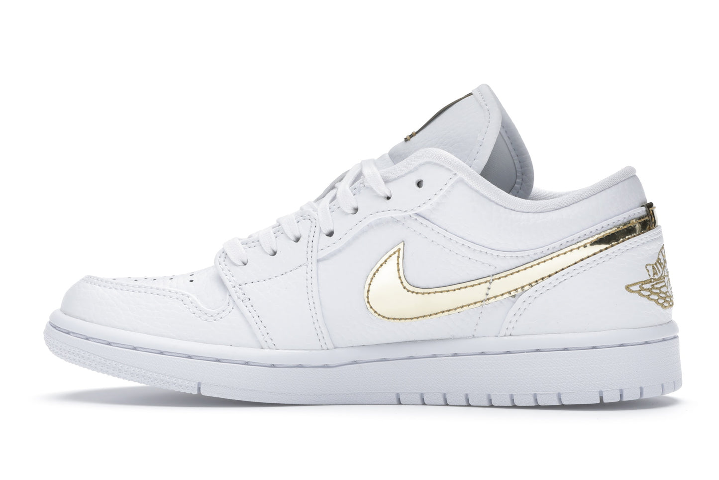 Jordan 1 Low White Metallic Gold