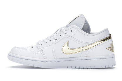 Jordan 1 Low White Metallic Gold