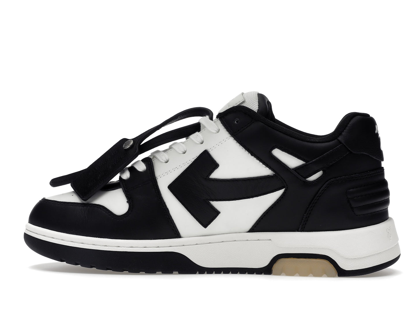 OFF-WHITE Out Of Office OOO Low Tops White Black White