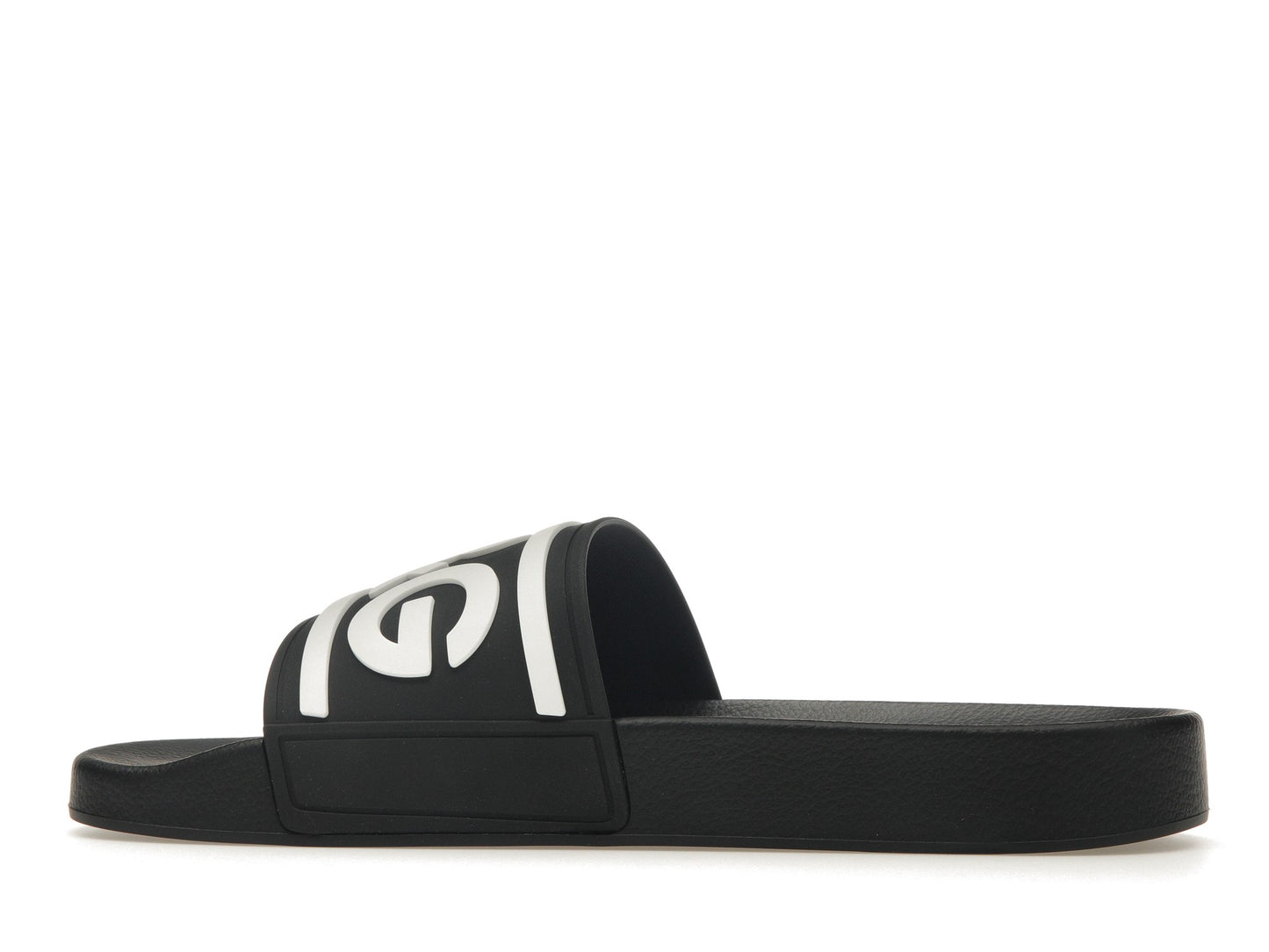 Dolce & Gabbana Beachwear Sliders DG Logo Black White