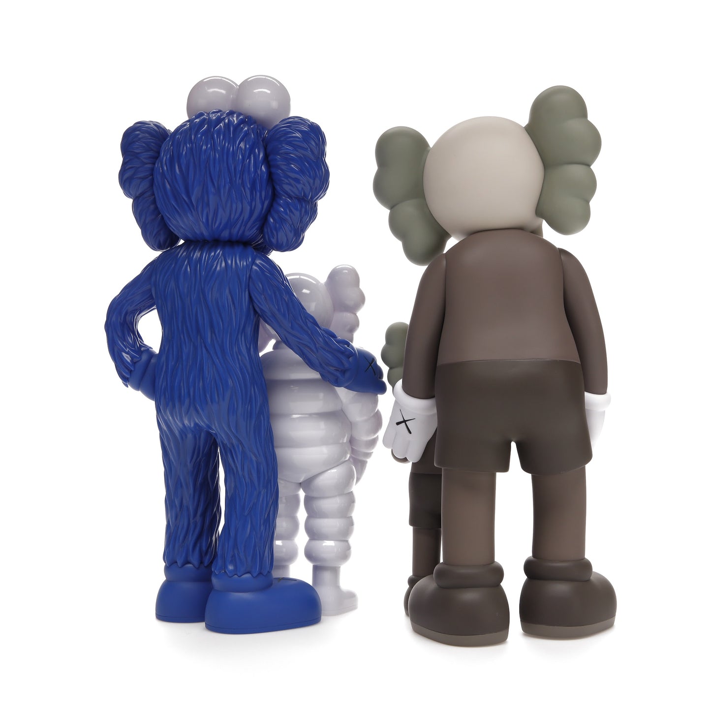 Figurines en vinyle de la famille KAWS Marron/Bleu/Blanc