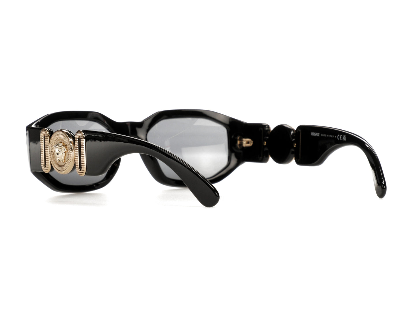 Versace Irregular Biggie Sunglasses Black/Dark Gray