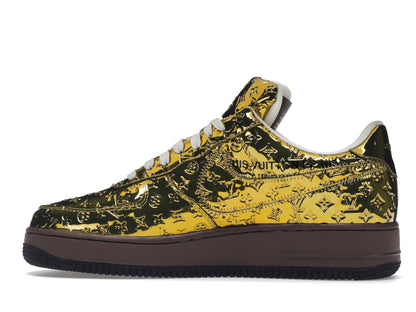 Louis Vuitton Nike Air Force 1 Low By Virgil Abloh Metallic Gold